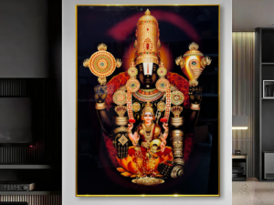 Traditional venkateswara and laxmi ji Glass painting