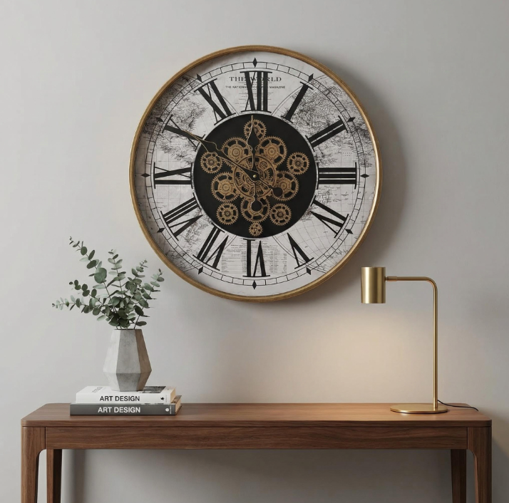 The Timekeeper’s Moving gear wall clock