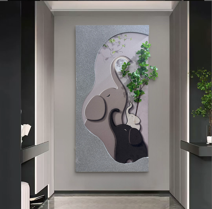 3D Elephant wall Art